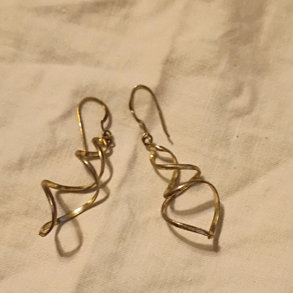 Elegant Silver Twisted Earrings
